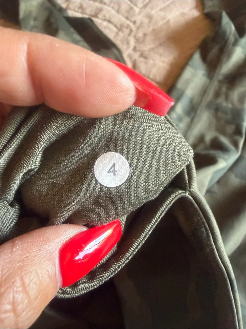 Lululemon Camo Leggings - Olive Green